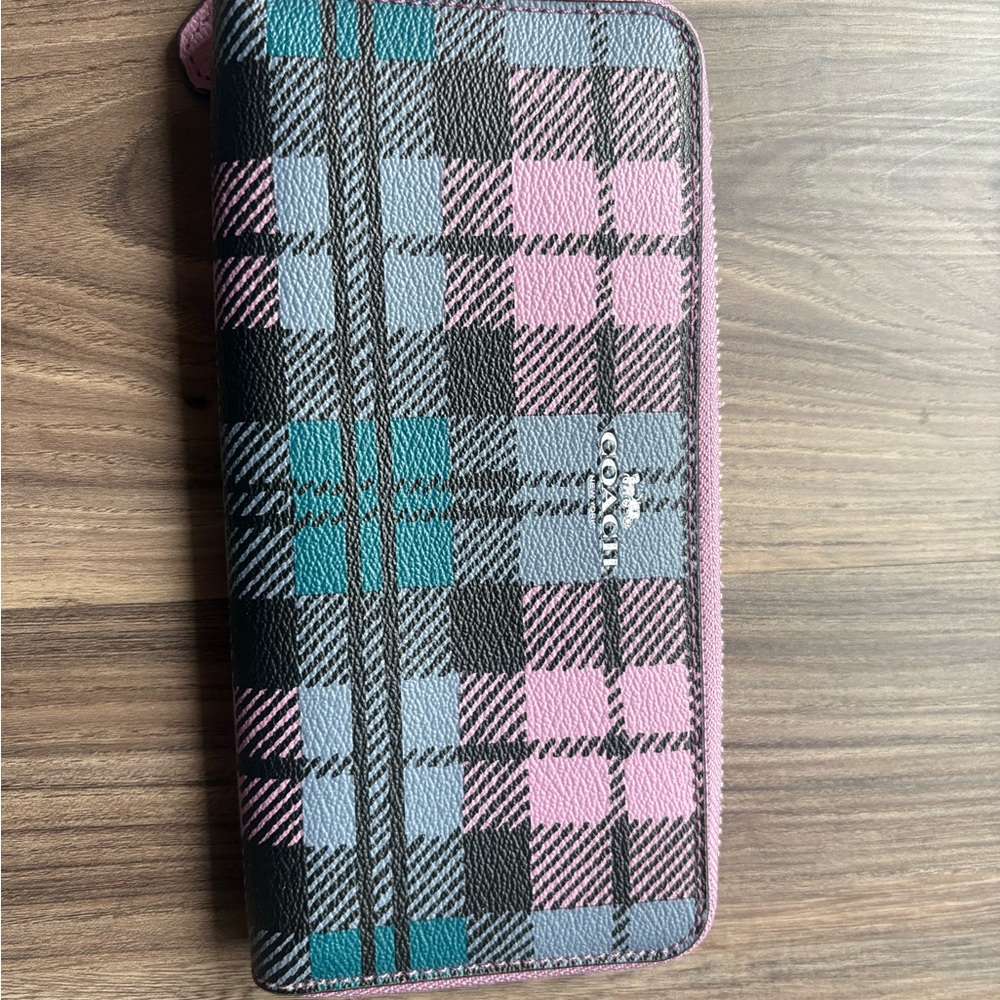 Coach Multicolor Plaid Wallet